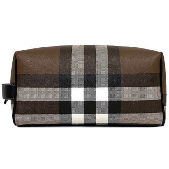 Burberry Shoulder Bag Brown White Black Check pouch clutch - Picture 1 of 9